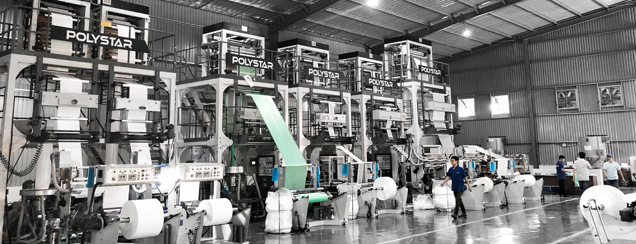Nhà sản xuất Việt đang sử dụng máy thổi màng POLYSTAR